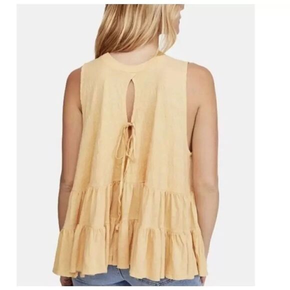 Free People Right on Time Tunic Apricot Oversized Size Medium - Picture 2 of 7